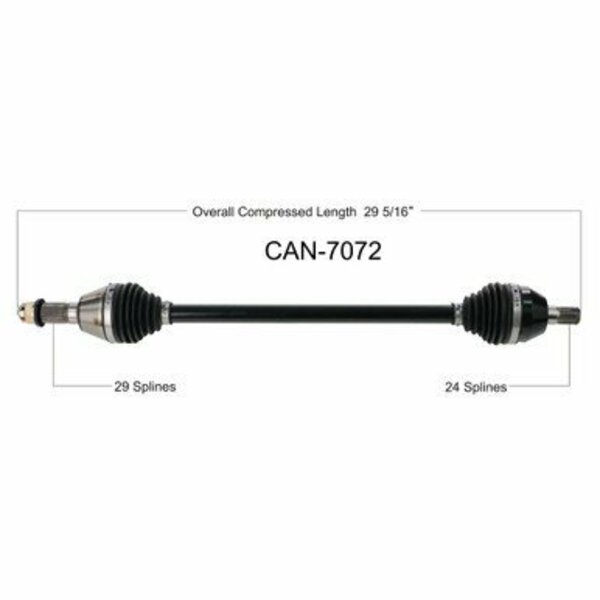 Wide Open OE Replacement CV Axle CAN AM FRONT L/R X3 XMR/XRC/XDS TURBO/RR 18-20 CAN-7072